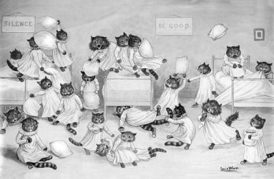Louis Wain - Cats in the Dormitory, 1906