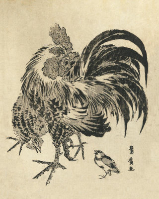 Toyohiro Utagawa - Niwatori (Chicken), 1804