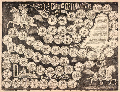 Jose Guadalupe Posada - Smugglers Dice Game (Los charros contrabandistas. Juego de dados), ca. 1910s.