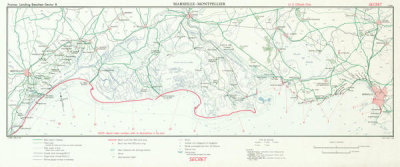 RG 263 CIA Published Maps - France: Landing Beaches - Sector B: Marseille-Montpellier