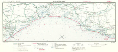 RG 263 CIA Published Maps - France: Landing Beaches - Sector C: Sete-Perpignan