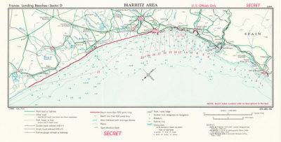 RG 263 CIA Published Maps - France: Landing Beaches - Sector D: Biarritz Area