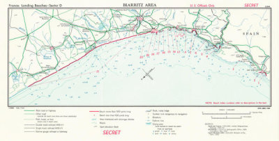 RG 263 CIA Published Maps - France: Landing Beaches - Sector D: Biarritz Area