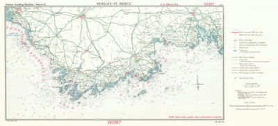 RG 263 CIA Published Maps - France: Landing Beaches - Sector G: Morlaix-St. Brieuc