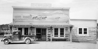 Arthur Rothstein - Post office and general store. Lame Deer, Montana, 1939