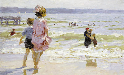 Edward Henry Potthast - At The Seashore (detail)