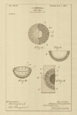 Department of the Interior. Patent Office. - Vintage Patent Illustrations: Golf