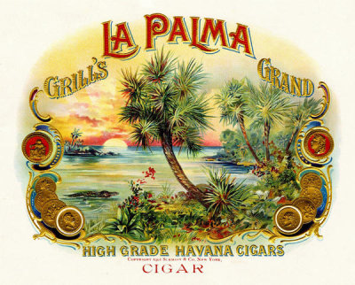 Department of the Interior. Patent Office. - Vintage Cigar Box: La Palma Grand Cigars, 1901