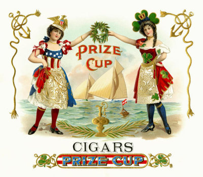 Department of the Interior. Patent Office. - Vintage Cigar Box: Prize Cup Cigars, 1901