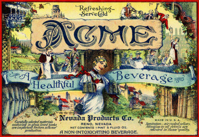Department of the Interior. Patent Office. - Vintage Labels: Acme, For a Healthful Beverage, 1920