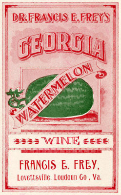 Department of the Interior. Patent Office. - Vintage Labels: Georgia Watermelon Wine, 1901