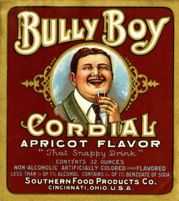 Department of the Interior. Patent Office. - Vintage Labels: Bully Boy Cordial Apricot Flavor, 1920
