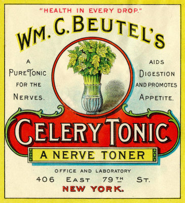 Department of the Interior. Patent Office. - Vintage Labels: Celery Tonic, 1901