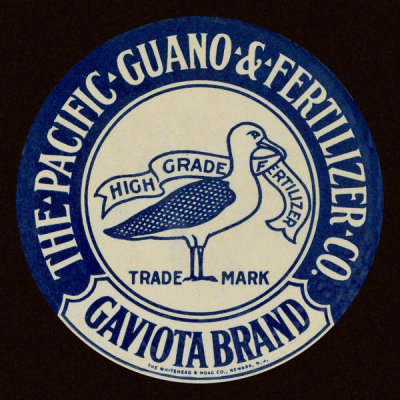 Department of the Interior. Patent Office. - Vintage Labels: Gaviota Artificial Fertilizer - The Pacific Guano & Fertilizer Co., 1920