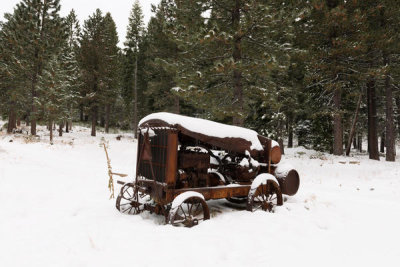 Carol Highsmith - Rusty mining eqipment in the snow at Plumas-Eureka State Park, California, 2012