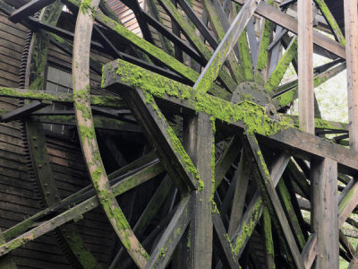 Carol Highsmith - Water wheel of the Bale Grist Mill, 2012