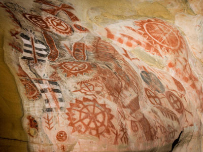 Carol Highsmith - Petroglyphs at Chumash Painted Cave State Historic Park, high above Santa Barbara, California, 2013