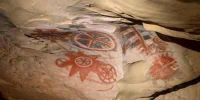 Carol Highsmith - Petroglyphs at Chumash Painted Cave State Historic Park, high above Santa Barbara, California, 2013