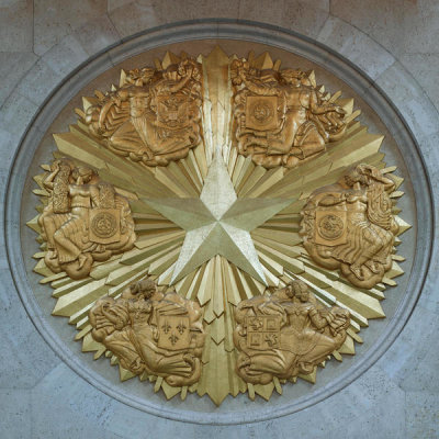 Carol Highsmith - Exterior detail of the Hall of State at Fair Park, site of the 1936 Texas Centennial celebration and the Pan-American Exposition in 1937 in Dallas, Te