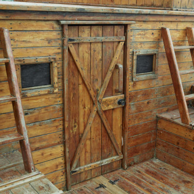 Carol Highsmith - Part of the deck of a full-size replica of a keelboat at the Lewis & Clark State Park, Iowa, 2016