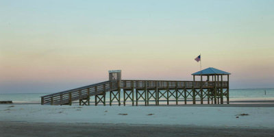 Carol Highsmith - A pier and pavilion off Buccaneer State Park and into the Gulf of Mexico, near Clermont Harbor, Mississippi, 2016