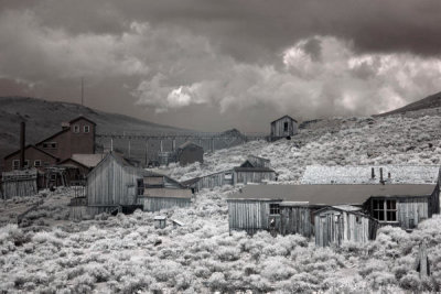 Carol Highsmith - Infrared photograph in the ghost town of Bodie, California, 2012