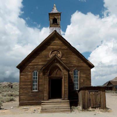 Carol Highsmith - A church building in the ghost town of Bodie, California, 2012