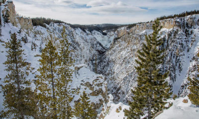 Carol Highsmith - Lower Falls in the Grand Canyon of the Yellowstone River in winter, 2016
