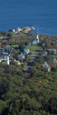 Carol Highsmith - Aerial view of Maine's "Two Lights," Cape Elizabeth, 2017