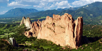 Carol Highsmith - Aerial view of red-rock formations at the Garden of the Gods, Colorado Springs, Colorado, 2016