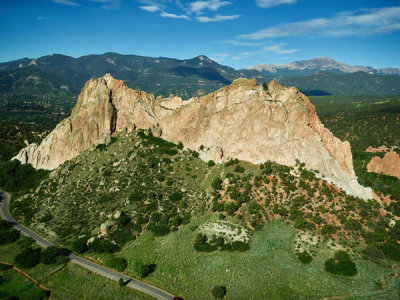 Carol Highsmith - Aerial view of red-rock formations at the Garden of the Gods, Colorado Springs, Colorado, 2016