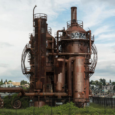 Carol Highsmith - Structures at Gas Works Park, Lake Union, Washington State, 2018