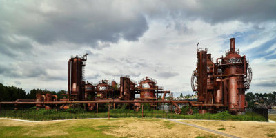Carol Highsmith - Structures at Gas Works Park, Lake Union, Washington State, 2018