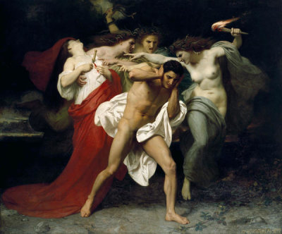 William-Adolphe Bouguereau - Orestes Pursued by Furies, 1862
