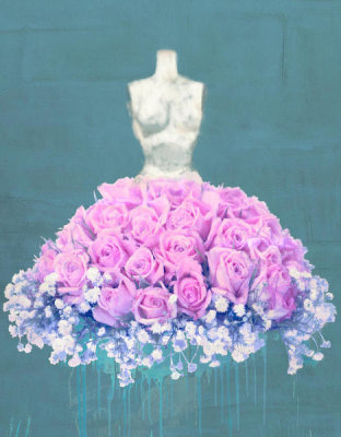 Kelly Parr - Dressed in Flowers II (Ocean Blue)