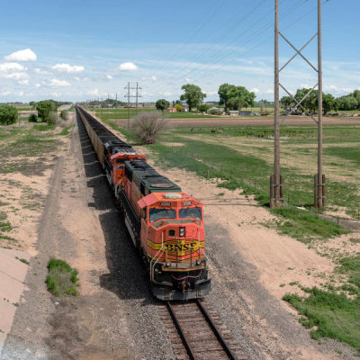 Carol Highsmith - A long, passing freight train in rural Otero County, Colorado, 2015