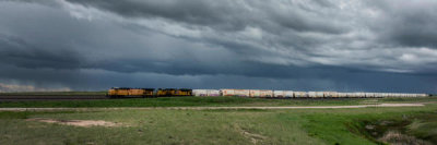 Carol Highsmith - Freight train near Cheyenne, Wyoming, 2015