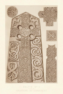 Owen Jones - Plate LXIII, Celtic No. 1 from "The Grammar of Ornament", ca. 1856