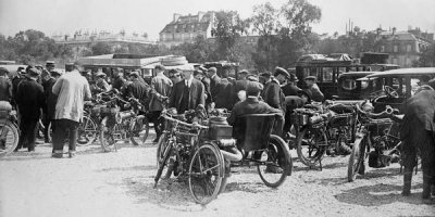 Bain News Service - Motorcycles requisitioned, Paris, France, ca. 1915