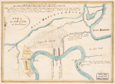 unknown maker - A map of the seat of war at New Orleans, 1815