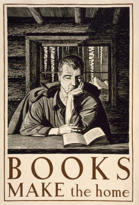 Rockwell Kent - Books make the home, 1938