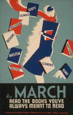 Illinois Art Project, WPA - In March read the books you've always meant to read, between 1936-1941