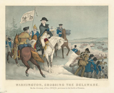 Currier and Ives - Washington crossing the Delaware: on the evening of Dec 25th. 1776, ca. 1876
