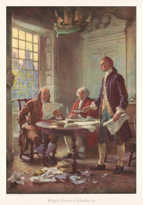 Jean Leon Gerome Ferris - Writing of the Declaration of Independence, 1776, c. 1932