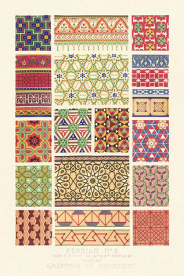 Owen Jones - Plate XLV, Persian No 2, from "The Grammar of Ornament", ca. 1856