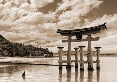 Pangea Images - Itsukushima Shrine, Hiroshima, Japan (BW)