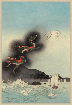 Attributed to Hasegawa - Fuji [mori]goe no ryū ( Dragon from the Sea), between 1890-1920