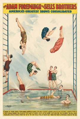 Courier Litho. Co. - Adam Forepaugh and Sells Brothers Circus: Pearl divers from Hawaii and Sandwich Islands