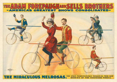 Courier Litho. Co. - Adam Forepaugh and Sells Brothers Circus: The Miraculous Melrosas, ca 1900