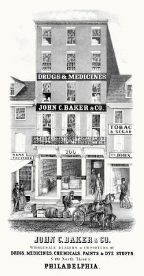 William H. Rease - John C. Baker and Company, Wholesale Dealers and Importers of Drugs, Medicines, Chemicals, Paints and Dye Stuffs, ca 1849